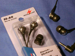 Monacor ear clip headphone. ES 80